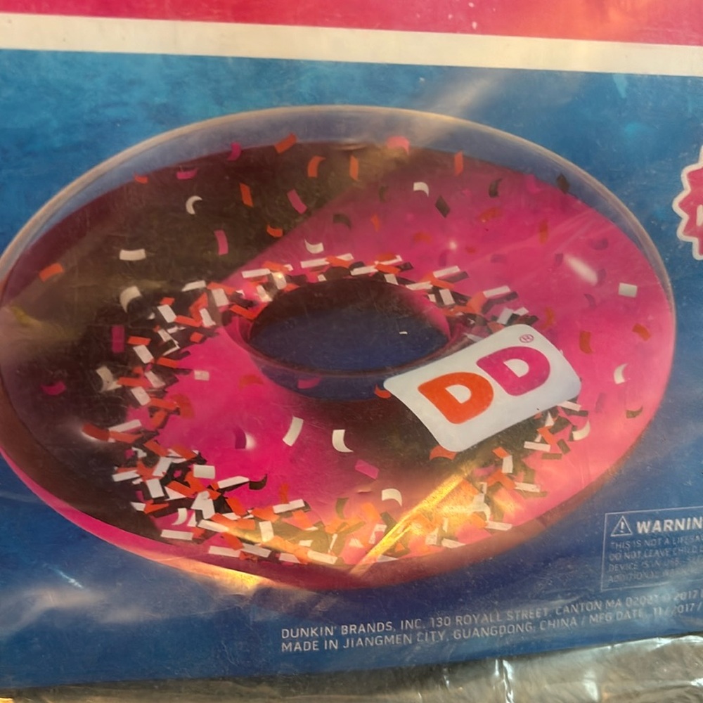 Brand new never opened Dunkin Donut pool float
